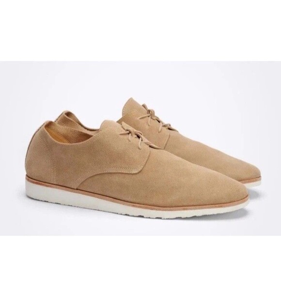 NISOLO MEN'S TRAVEL DERBY SUEDE LIGHTWEIGHT‎ DRESS SHOES STONE NIB - Picture 3 of 7